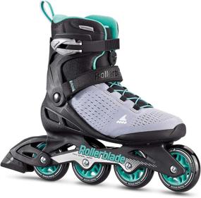 img 4 attached to Zetrablade Elite Women's Adult Fitness Inline Skate - Black and Powder Blue, High-Performance Inline Skates by Rollerblade