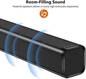 img 3 attached to 🔊 32-Inch Soundbar with Three Equalizer Modes: Wired & Wireless Bluetooth 5.0, Optical/Aux/RCA, Wall Mountable, Remote Control