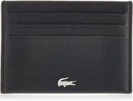 💳 lacoste men's black credit card holder logo