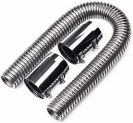 🔧 premium 24&#34; stainless steel radiator hose kit with universal caps - flexible & efficient cooling solution logo