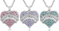 💖 set of 3 heart necklaces for best friends – jewelry gifts for bffs, sisters, girls, teens, women logo