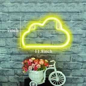 img 1 attached to XIYUNTE Neon Sign Cloud Neon Light Sign For Wall Decor Lighting & Ceiling Fans