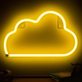 img 4 attached to XIYUNTE Neon Sign Cloud Neon Light Sign For Wall Decor Lighting & Ceiling Fans