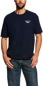 img 1 attached to 👕 Ariat Rebar Cottonstrong Heather Men's Sleeve Clothing for Shirts