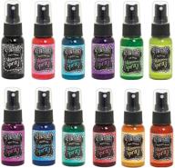 🎨 bundle of 12 bottles, 1 fl oz each - ranger dylusions shimmer spray logo