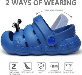 img 3 attached to Toddler Boys' Lightweight Non Slip Slippers – Clogs & Mules for Childrens Shoes