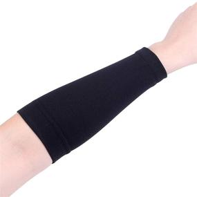 img 2 attached to Versatile Tattoo Camouflage: 1Pcs Black/Skin Color Forearm Tattoo Cover Up Bands Compression Sleeves (1Pcs, Black M)