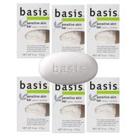 basis sensitive skin bar soap: soothing chamomile and aloe vera body wash bar – 4 oz. (pack of 6) logo