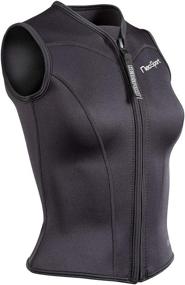 img 2 attached to 🌊 Neo Sport Men’s and Women’s Front Zipper Wetsuit Vest - 2.5mm Neoprene - Maximum UV Protection