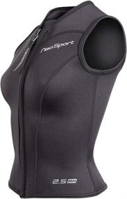 img 3 attached to 🌊 Neo Sport Men’s and Women’s Front Zipper Wetsuit Vest - 2.5mm Neoprene - Maximum UV Protection