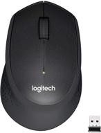 🖱️ logitech m330 silent plus wireless mouse - black | usb nano receiver | 1000 dpi optical tracking | 3 buttons | 24-month battery life | compatible with pc/mac/laptop/chromebook | 2.4 ghz logo