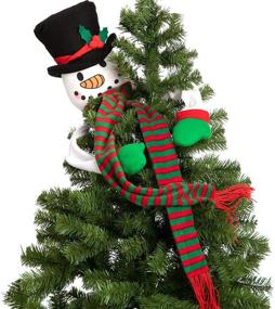 img 2 attached to 🎄 Snowman Tree Topper Hugger by JOYIN - Soft Plush Snowman Head Tree Hugger for Xmas Decorations and Ornaments