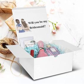 img 3 attached to 🎁 Белая подарочная коробка COTOPHER 8x8x4 дюйма - Элегантные бумажные подарочные коробки для всех случаев, упаковка из 12 штук - Предложение подружкам невесты, день рождения, Рождество, свадьба, вечеринка, подарки гостям и многое другое!