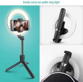 img 3 attached to TYCKA 5'' LED Selfie Ring Light: Portable Beauty Light for Live Streaming, Makeup, YouTube, TikTok – Bluetooth-enabled Handheld Ring Light for Outdoor Shooting – Dimmable 3 Colors