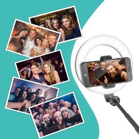 img 1 attached to TYCKA 5'' LED Selfie Ring Light: Portable Beauty Light for Live Streaming, Makeup, YouTube, TikTok – Bluetooth-enabled Handheld Ring Light for Outdoor Shooting – Dimmable 3 Colors