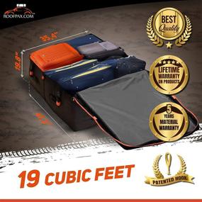 img 1 attached to RoofPax Car Roof Bag & Rooftop Cargo Carrier – 19 Cubic Feet, 100% Waterproof, Premium Quality Car Top Carrier – Heavy Duty RoofBag for All Vehicle Types, with/without Rack, Includes 4+2 Door Hooks