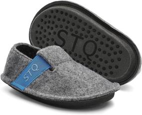 img 4 attached to STQ KIDS Toddler Slippers Waking Boys' Shoes