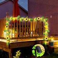 koishu solar energy sunflower decor string lights - vibrant sunflower garland with 20 led lights, 2 meters long for bedroom, home, wedding & party decoration логотип