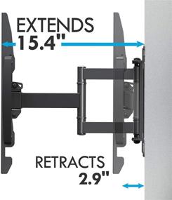 img 2 attached to Premium MOUNTUP TV Wall Mount Swivel Tilt | Fits 42-70 Inch Flat/Curved TVs | Full Motion Bracket | VESA 600x400mm | Up to 100lbs | MU0012-24K