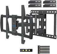 premium mountup tv wall mount swivel tilt | fits 42-70 inch flat/curved tvs | full motion bracket | vesa 600x400mm | up to 100lbs | mu0012-24k logo