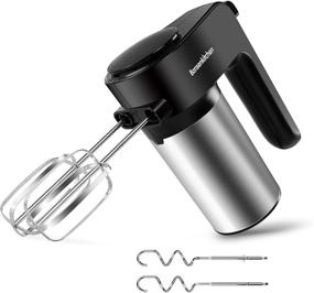 img 4 attached to 🍰 6-Speed Electric Hand Mixers: Powerful 250W Handheld Mixer with Dough Hooks and Beaters for Baking, Cookies, and More!