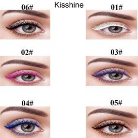 img 1 attached to 💄 Kisshine Colorful Mascara - 5 Color Rainbow Fiber Mascara: Charming, Long-lasting, Thick & Long Eyelash Waterproof and Smudge-Proof Eyes Makeup Gift For Women and Girls - Pack of 1 (B-White)