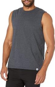 img 2 attached to 👕 Men's Cotton Performance Muscle T-Shirt by Russell Athletic - Sleeveless