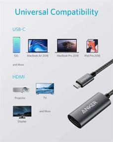 img 1 attached to Anker USB C to HDMI Adapter: 4K@60Hz, PowerExpand+ Aluminum, for MacBook Pro, MacBook Air, iPad Pro, Pixelbook, XPS, Galaxy, and More (Compatible with Thunderbolt 3)