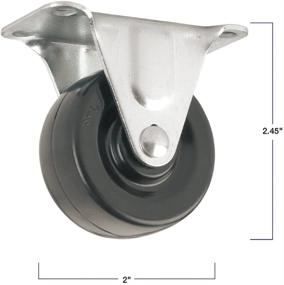 img 1 attached to 🔥 High-Quality Heavy Rubber Caster Wheel for Non-Swivel Material Handling: Top-notch Material Handling Products