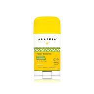 🌿 alaffia neem turmeric lemongrass & activated charcoal deodorant: odor protection & soothing support from shea butter and aloe vera, aluminum-free, 2.65 oz logo