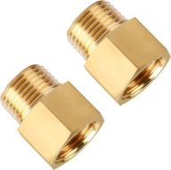 🔧 2-pack sungator brass pipe fitting adapter, 1/2-inch male to 1/2-inch female pipe логотип