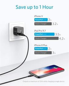 img 2 attached to 🔌 Anker USB Charger, 2-Pack Dual Port 12W Wall Charger with Foldable Plug - PowerPort Mini for iPhone Xs/X/8/8 Plus/7/6S/6S Plus, iPad, Samsung Galaxy Note 5/4, HTC, Moto (Black)