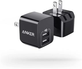 img 4 attached to 🔌 Anker USB Charger, 2-Pack Dual Port 12W Wall Charger with Foldable Plug - PowerPort Mini for iPhone Xs/X/8/8 Plus/7/6S/6S Plus, iPad, Samsung Galaxy Note 5/4, HTC, Moto (Black)