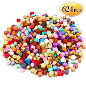 img 3 attached to 🔥 Premium 624PCS Sealing Wax Beads with Tea Candles & Wax Melting Spoon - 24 Color Set