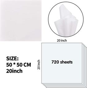 img 2 attached to 🎁 Solid White Tissue Paper: 720 Sheets 20” x 20” – Ideal for Gift Wrap, Christmas, Packing, DIY Arts & Crafts, Party Supplies and Wine Bottles