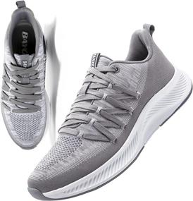 img 4 attached to 👟 BayQ Men's Extended Lace-up Slip On Running Shoes: Comfortable, Breathable, and Lightweight Sneakers for Athletic Road Running, Gym, and Travel with Arch Support and Massage