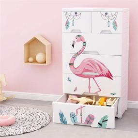 img 3 attached to 🗄️ Nafenai Large White Plastic Dresser with 6 Drawers - Storage Cabinet Organizer for Clothes, Toys, Bedroom, Playroom, Closet - Includes 2 Lockers