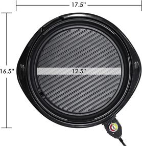 img 1 attached to Maxi-Matic Smokeless Indoor Electric BBQ Grill: Glass Lid, Dishwasher Safe, Nonstick, Adjustable Temperature - Fast Heat Up for Low-Fat, Easy to Clean Meals!