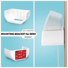img 3 attached to 🔩 Brainwavz Screwless Wall Mount for Eero Mesh WiFi | VHB Stick On Holder, Easy Installation, Strong Adhesive, No Drilling | White