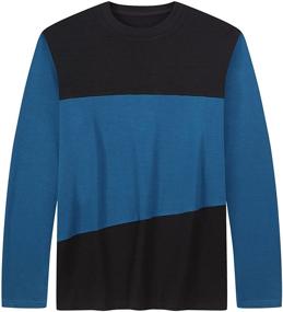 img 4 attached to 👕 Long Sleeve T Shirts with Contrast Stitching by SHUIANGRAN