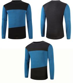 img 1 attached to 👕 Long Sleeve T Shirts with Contrast Stitching by SHUIANGRAN