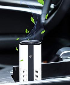 img 2 attached to 🚗 Portable Mini Air Purifier - Blue: USB Charge, HEPA Filter, for Car, Bedroom, Desk Top & Travel