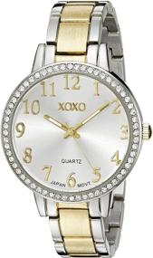 img 4 attached to XOXO Women's XO5847 Two Tone Watch with Analog Display and Quartz Movement