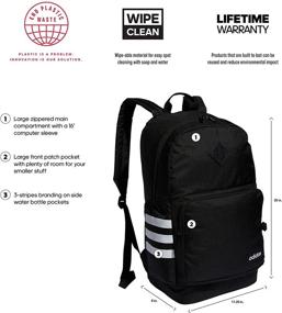 img 3 attached to Adidas Classic Backpack Black White Backpacks for Casual Daypacks