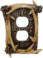 discover high-end brown rustic antler outlet cover wall plate by hiend accents, 5 inch x 3.5 inch x 0.5 inch логотип