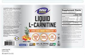 img 3 attached to 🏋️ Now Sports Nutrition L-Carnitine Liquid 1000 mg: Highly Absorbable Tropical Punch for Optimum Performance - 16 Fl Oz