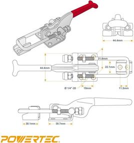 img 2 attached to 🔒 POWERTEC 20307 Heavy Duty Latch Action Toggle Clamp