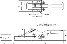 img 1 attached to 🔒 POWERTEC 20307 Heavy Duty Latch Action Toggle Clamp