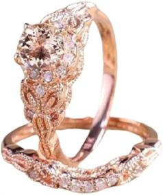 img 4 attached to Finemall Fashion Morganite Gemstone Set（Size