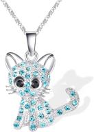 🐱 shonyin cat pendant necklace: perfect jewelry gifts for women, teens & little girls – chian 18+2.4 inches logo